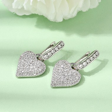 Brass Micro Pave Cubic Zirconia Hoop Dangle Earrings(EJEW-G471-15P)-5
