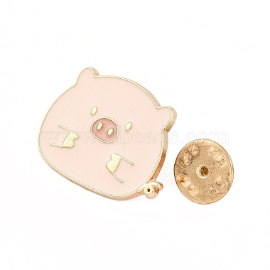 Cartoon Pig Enamel Pins(JEWB-S032-04G-C)-3