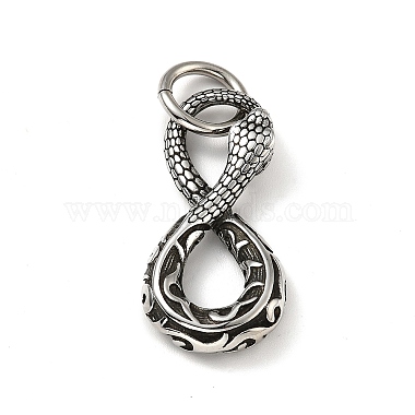 Antique Silver Snake 304 Stainless Steel Pendants