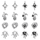 chgcraft 16pcs 8 pendentifs en verre en alliage de style(FIND-CA0007-99)-1