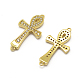 Easter Theme Brass Micro Pave Grade AAA Cubic Zirconia Links(X-ZIRC-G100-21G-NR)-1