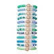 12Pcs 12 Style Synthetic Turquoise Tortoise Stretch Bracelets Set(BJEW-JB10097)-1