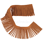 5 Yards Faux Suede Tassel Trimming, for Curtain, Costume Accessories, Sienna, 75x0.5mm(DIY-GF0008-64)