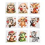 9Pcs 9 Styles Plastic Heat Transfer Film Logo Stickers Set, for DIY T-Shirt, Mixed Shapes, 220~260x230~245x0.2mm, 1pc/style(DIY-XCP0012-12)