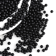 Imitation Pearl Acrylic Beads, No Hole, Round, Black, 6mm, about 5000pcs/bag(OACR-S011-6mm-Z25)