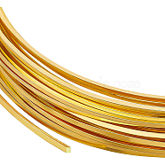 Square Brass Wire, Golden, 0.8x0.8mm, 5m/roll.(CWIR-WH0009-06G)