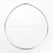 304 Stainless Steel Necklaces, with Lobster Clasps, Stainless Steel Color, 141mm(5-1/2 inch)(X-NJEW-D274-02P)