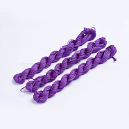 Nylon Thread, Nylon Jewelry Cord for Custom Woven Bracelets Making, Purple, 1mm, about 26.24 yards(24m)/bundle, 10bundles/bag, about 262.46 yards(240m)/bag(NWIR-R002-1mm-7)