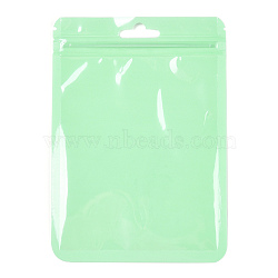 Macaron Color Plastic Yin-yang Zip Lock Bags, Resealable Bags, Self Seal Bags, Top Seal, Rectangle, Pale Green, 10x7.5x0.15cm, Unilateral Thickness: 2 Mil(0.05mm)(OPP-N001-01B-06)