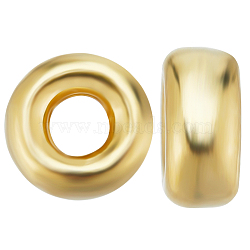 Flat Round 925 Sterling Silver Spacer Beads, Golden, 6x2.5~3mm, Hole: 1.5~2mm, 10Pcs/box(STER-BBC0005-56C-G)