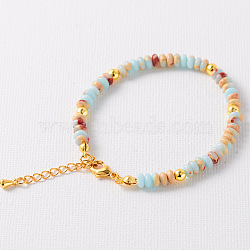 Simple Design Natural Gemstone Beaded Bracelets for Women, 15.75 inch(40cm)(JH7309-2)