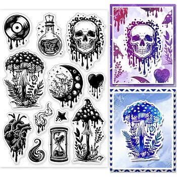 Custom PVC Plastic Clear Stamps, for DIY Scrapbooking, Photo Album Decorative, Cards Making, Mixed Shapes, 160x110x3mm