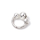 304 Stainless Steel Linking Rings with Brass Round Beads(PALLOY-JF03869)-5