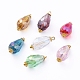 Electroplate Faceted Glass Pendants(X-PALLOY-JF00453-M)-1
