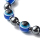 Evil Eye Resin Beads Stretch Bracelet for Girl Women(BJEW-JB06763)-7