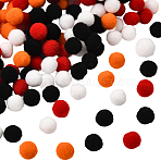 400Pcs 4 Colors Polyester Pom Pom Balls, for DIY Kids Craft Doll Project, Costume Accessories, Round, Mixed Color, 10mm, 100pcs/color(DIY-SC0031-37C)