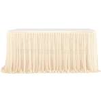 Polyester Table Skirt, For Party Decorations, Tropical Party Table Decoration Accessories, Blanched Almond, 1830x770mm(AJEW-WH20022-20D)