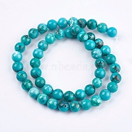 Natural Magnesite Beads Strands, Round, Dyed & Heated, 8mm, Hole: 1mm, about 51pcs/strand, 15.9 inch(40.5cm)(TURQ-F010-02)