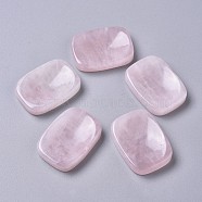 Natural Rose Quartz Massager, Worry Stone for Anxiety Therapy, Rectangle, 41x30x8mm(DJEW-F008-A05)