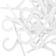 50Pcs Plastic Sock Hooks, Underwear Hangers, Number 2 Shaped, White, 66x126x3mm(AJEW-HY0001-02)