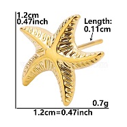 Vintage Stainless Steel Starfish Studs Earrings for Women, Fashionable and Elegant Ear Studs(VC0346-8)