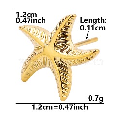 Vintage Stainless Steel Starfish Studs Earrings for Women, Fashionable and Elegant Ear Studs(VC0346-8)