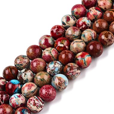 Crimson Round Imperial Jasper Beads