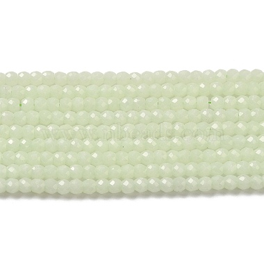Light Green Round Synthetic Gemstone Beads