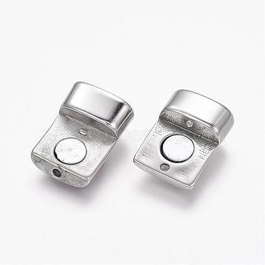 304 Stainless Steel Magnetic Clasps with Glue-in Ends(STAS-K122-08)-3