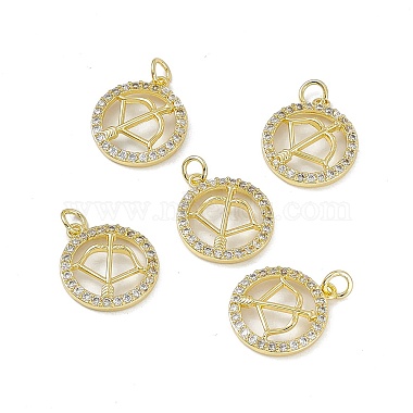 Real 18K Gold Plated Brass Micro Pave Clear Cubic Zirconia Pendants(KK-E068-VB409-9)-4