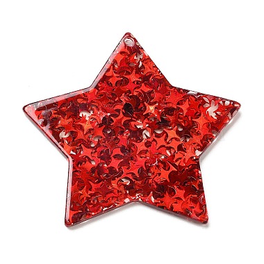 FireBrick Star Acrylic Pendants