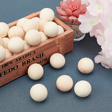 Natural Wooden Round Ball(WOOD-PH0008-93-25mm)-6