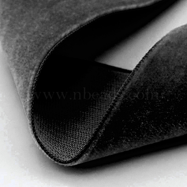 Polyester Velvet Ribbon for Gift Packing and Festival Decoration(SRIB-M001-10mm-030)-2