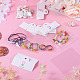 100Pcs Flower Print Foldable Paper Hanging Header(CDIS-TA0001-26)-7