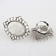 Vintage Adjustable Iron Flower Finger Ring Components Alloy Cabochon Bezel Settings(PALLOY-O036-03AS)-1