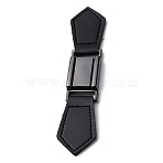 PU Leather Buckles, Tab Closures, Cloak Clasp Fasteners, with Alloy Findings, Gunmetal, 143x28x3~7.5mm(FIND-WH0129-62B)