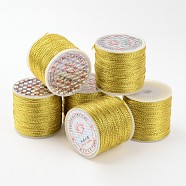 Metallic Cord, Golden, 0.8mm/strand, about 109.36 yards(100m)/roll(X-AS005)