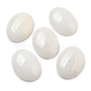 Natural White Jade Cabochons, Oval, 30x21.5~22x5~8.5mm(X-G-C115-01B-44)