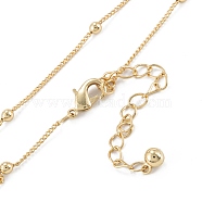 Brass Satellite Chain Necklaces, Long-Lasting Plated, Real 18K Gold Plated, 16.54 inch(42cm)(NJEW-K123-08G)