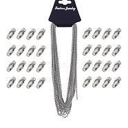 Unicraftale DIY Jewelry Sets, with 304 Stainless Steel Jump Rings, Lobster Claw Clasps and Soldered Ball Chains, Stainless Steel Color, 74x72x17mm(STAS-UN0002-92P)