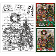 PVC Plastic Stamps, for DIY Scrapbooking, Photo Album Decorative, Cards Making, Stamp Sheets, Christmas Tree, 16x11x0.3cm(DIY-WH0167-56-1092)