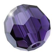 Preciosa&reg Crystal Beads, Czech Crystal, 451 19 602 Round, 20480 Deep Tanzanite, 4mm, Hole: 1mm(X-PRC-BB4-20480)