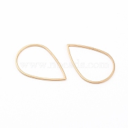 304 Stainless Steel Linking Rings, Teardrop, for Jewelry Making, Keychain DIY Craft, Real 18K Gold Plated, 25.5x16.5x0.8mm, Inner Diameter: 23.5x15.5mm(STAS-CJC0001-20B-G)