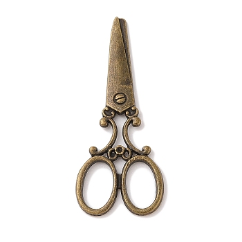 Tibetan Style Alloy Large Pendants, Cadmium Free & Nickel Free & Lead Free, Scissors, Antique Bronze, 60x25x1.5mm, Hole: 4mm