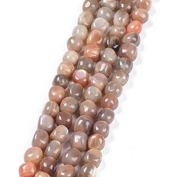 Natural Black Sunstone Beads Strands, 6.5~15x7~14x7~14mm, Hole: 1~1.4mm, about 32~33pcs/strand, 15.16~ 15.75 inch(38.5~40cm)