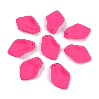 Spray Painted Acrylic Pendants, Pearlized, Petaline, Camellia, 25mm, about 10 pcs/set