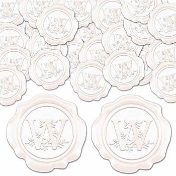 25Pcs Adhesive Wax Seal Stickers, Envelope Seal Decoration, For Craft Scrapbook DIY Gift, Letter W, 30mm