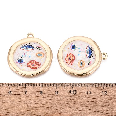 Printed Alloy Enamel Pendants(ENAM-N071-10G-01)-3
