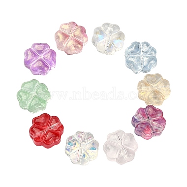 100pcs 10 couleurs perles de verre tchèque transparentes(GLAA-CJ0001-57)-5