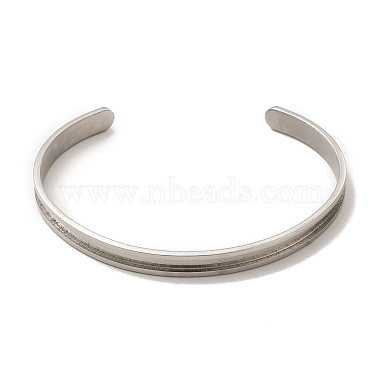 C-образные браслеты-манжеты из нержавеющей стали с 201 желобком(STAS-G306-05P)-2